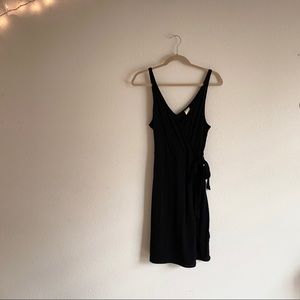 Black wrap dress